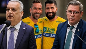 Alfredo Gaspar, Leonardo Dias, Fábio Costa e Bebeto. / Foto: Imagem gerada por IA. 