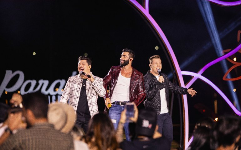 Gusttavo Lima recebe a dupla George Henrique e Rodrigo em nova música