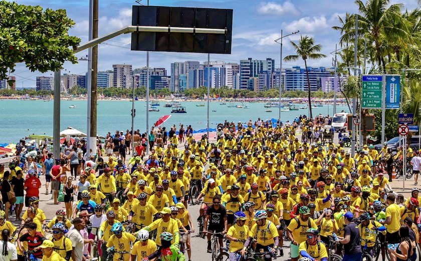 1º Passeio Ciclístico Detran-AL reúne mais de mil pessoas por um trânsito seguro