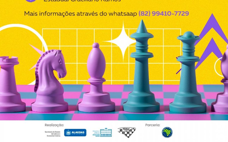 Secult promove II Torneio de Xadrez na Biblioteca Pública Estadual Graciliano Ramos