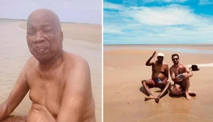Aposentado dos palcos, Milton Nascimento curte dia de praia e publica registrado raro com filho em Sergipe; VÍDEO