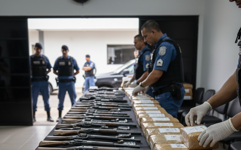 PM apreende 40 armas de fogo e quase 62 kg de drogas em uma semana em Alagoas