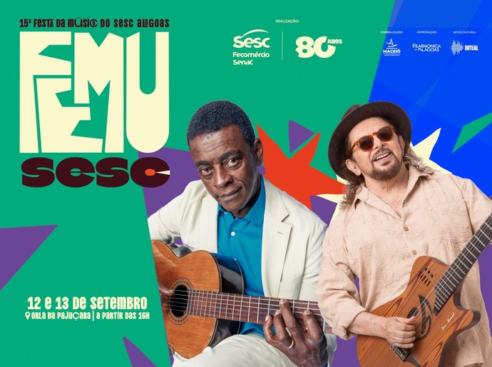 Sesc Alagoas celebra 80 anos da instituição com quatro dias de música e cultura em Maceió