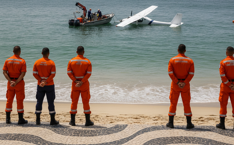 Piloto de aeronave que caiu no mar de Copacabana é encontrado morto