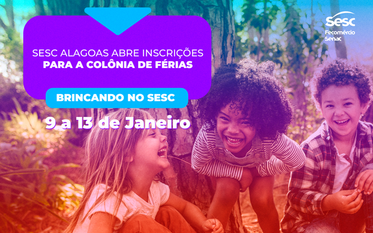 Sesc Alagoas abre inscrições para colônia de férias