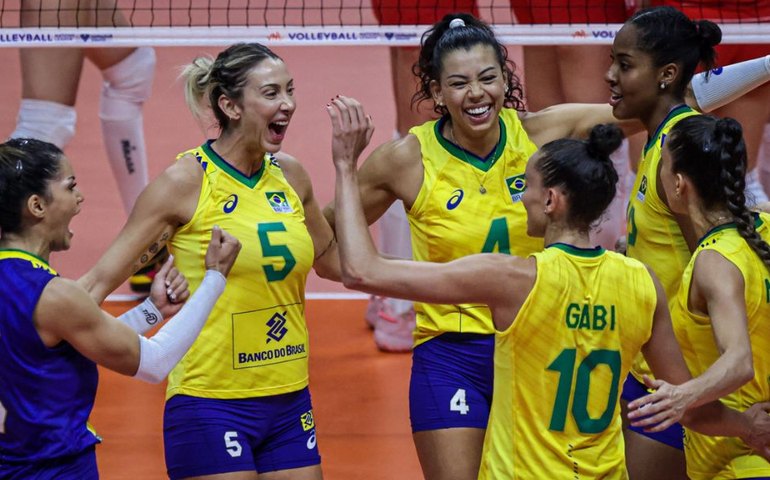 De virada, seleção feminina derrota a Turquia na Liga das Nações de Vôlei