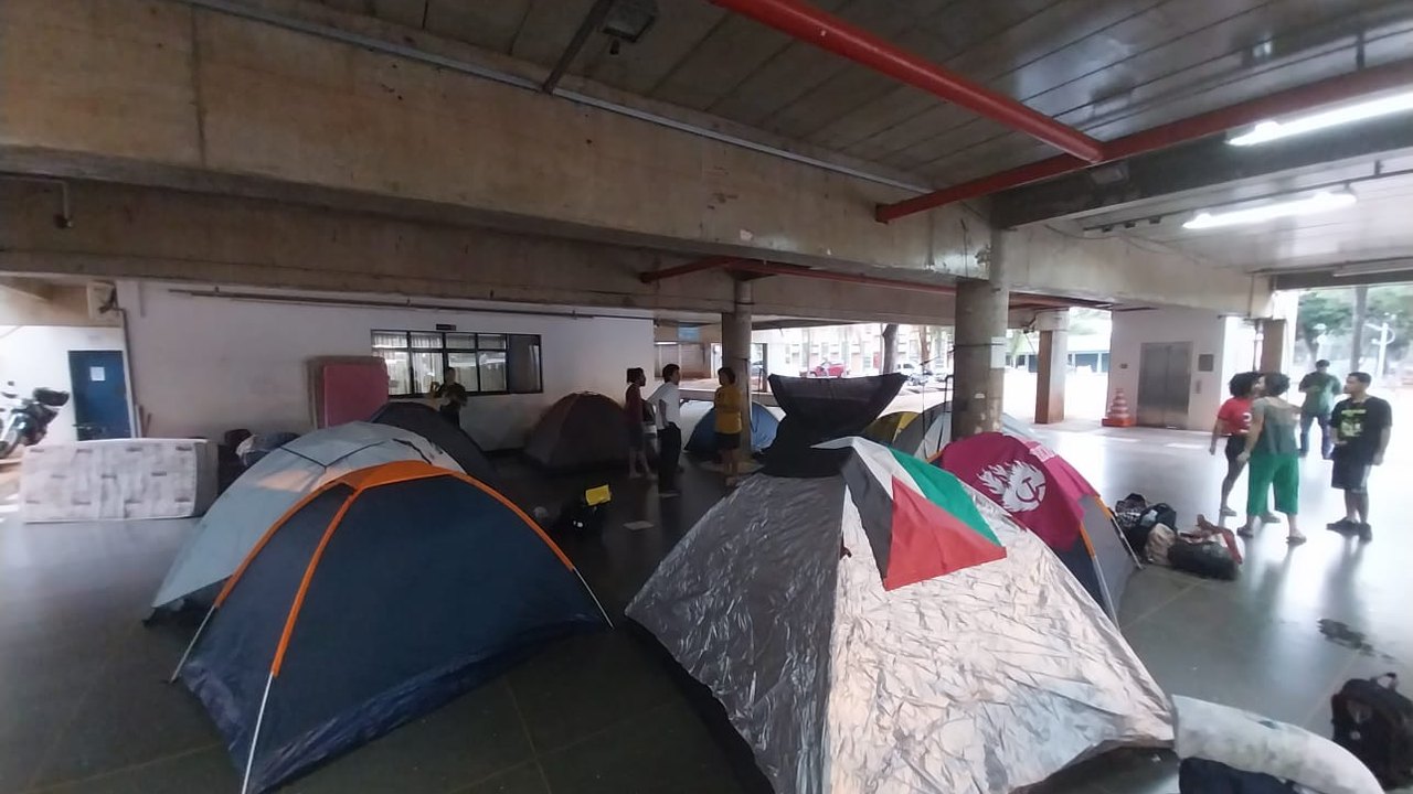 Estudantes da Unicamp estão acampados em apoio à Palestina