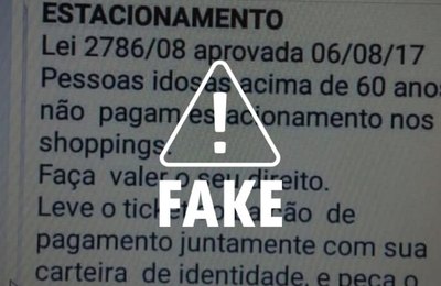 É falso que lei isenta idosos de pagar estacionamento em shoppings
