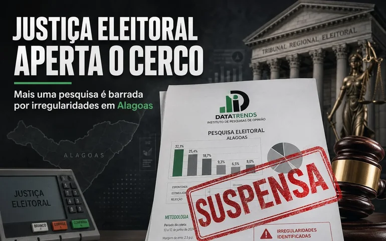 Justiça Eleitoral aperta o cerco e derruba mais uma pesquisa com irregularidades em Alagoas