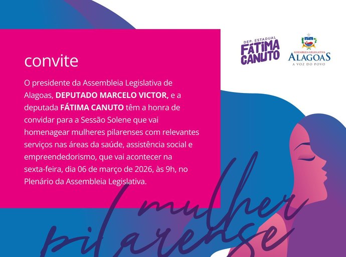 Assembleia Legislativa homenageia mulheres de Pilar em sessão solene