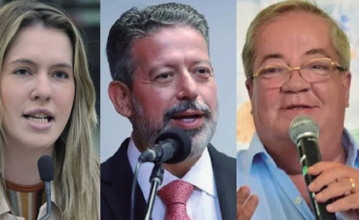 Cibele e o pai, prefeito Abrahão Moura, anunciaram apoio a Arthur Lira (C)