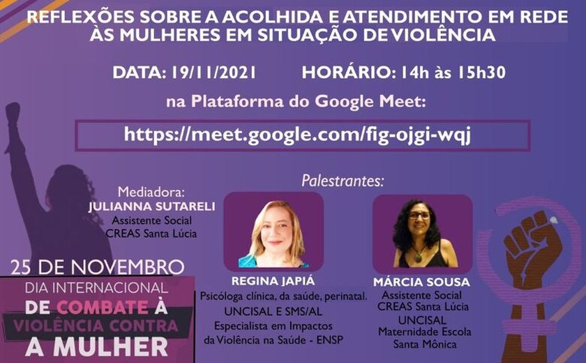 Live discute atendimento especializado em casos de violência contra a mulher
