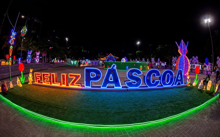 'Voltar a ser criança': Vila de Páscoa une famílias e encanta visitantes em Maceió