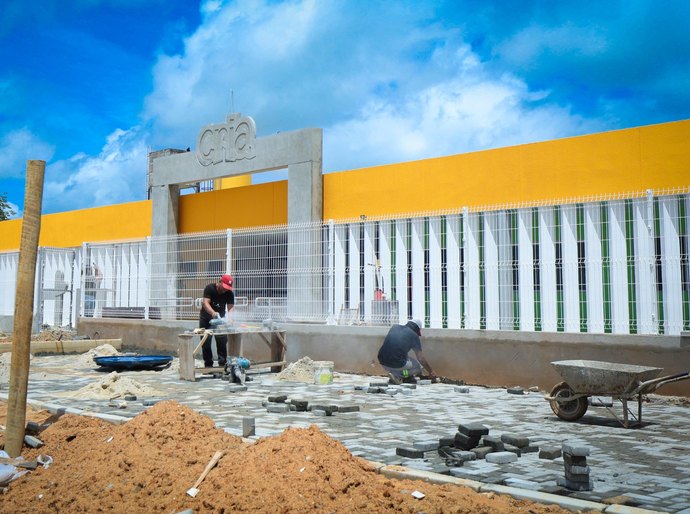 Obra da Creche Cria em Cajueiro entra na fase final com previsão para ser entregue em abril