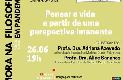 Projeto da Ufal ‘Mora na Filosofia’ realiza mais um encontro virtual no próximo sábado 
