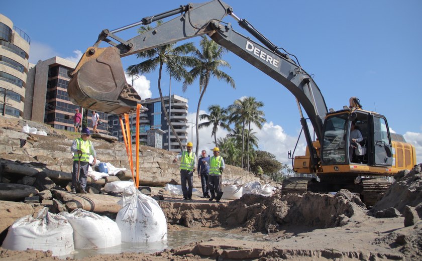 Urgência: Maceió inicia obra contra erosão na orla