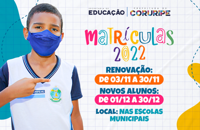  Coruripe inicia calendário de renovação e novas matrículas da rede municipal de ensino 