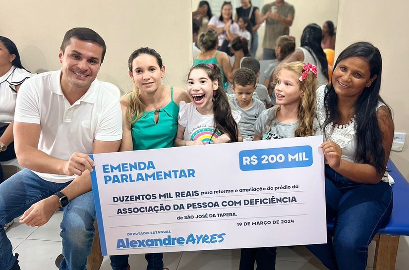 Alexandre Ayres envia R$ 200 mil em emendas para Associação da Pessoa com Deficiência de São José da Tapera