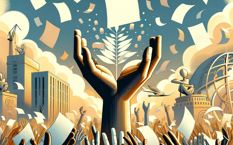 A esperança em folhas de papel