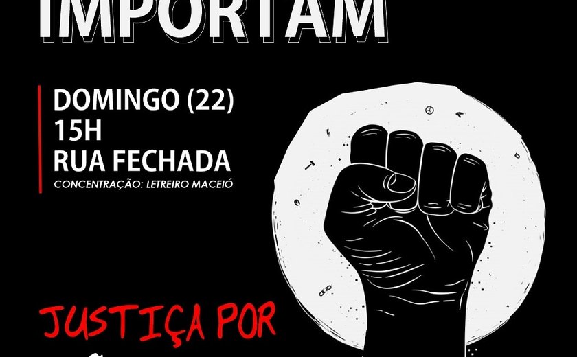 Protesto contra o racismo será realizado neste domingo na Ponta Verde