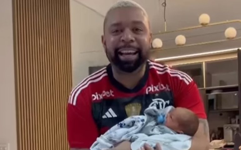 Nasce sexto filho de Leandrinho, vocalista do Bonde do Tigrão: 'Flamenguista não nasce, estreia'