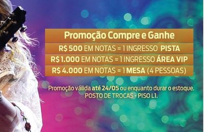 Dia das Mães Parque Shopping presenteia clientes com ingressos para show de Elba Ramalho   