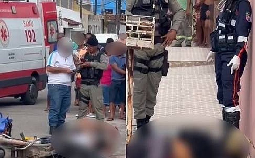 Irmãos são baleados e caem de moto após assalto em Maceió