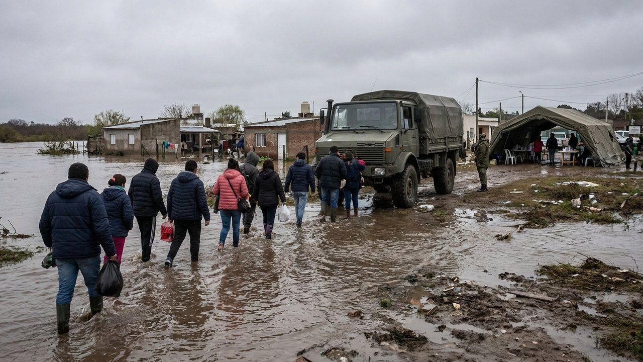 Mais de 470 pessoas são evacuadas devido ao aumento dos rios na Argentina