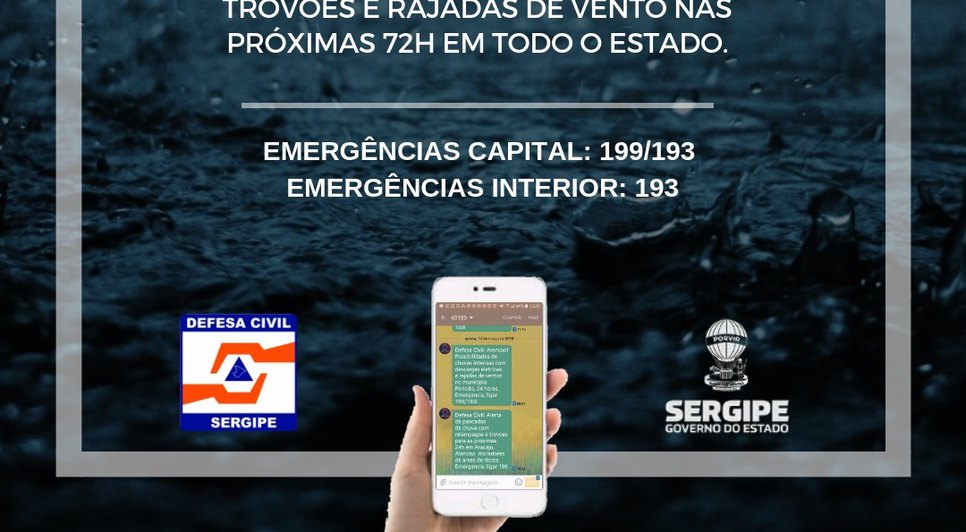 DEFESA CIVIL ALERTA DE CHUVAS