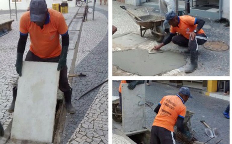 Prefeitura de Arapiraca recupera e faz limpeza de canaletas no Centro