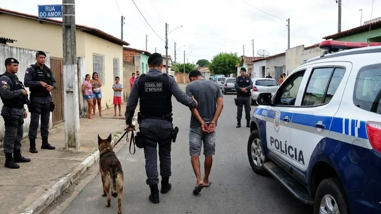 'Velho conhecido' da polícia é preso pelo Canil no bairro Canafístula; suspeito tentou fugir ao ver a viatura