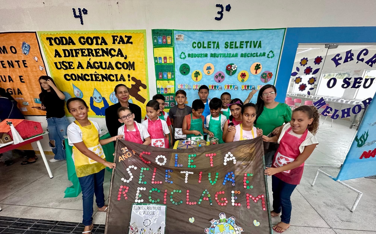 Incentivo à reciclagem em escolas da Prefeitura de Penedo recolhe mais de 4 toneladas de material em um mês