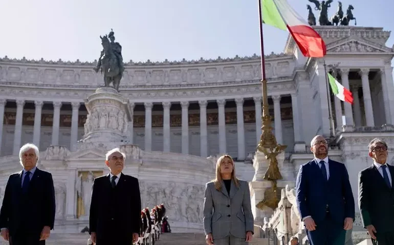 Mattarella e Meloni destacam paz e democracia nos 165 anos da unificação da Itália