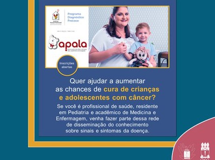 Apala oferta capacitação sobre Diagnóstico Precoce do Câncer Infantojuvenil