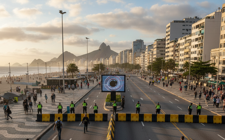 Copacabana terá bloqueios no trânsito também para moradores no réveillon 2026; saiba como vai funcionar