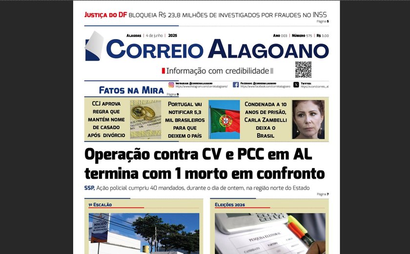 Operação contra CV e PCC em AL termina com 1 morto em confronto