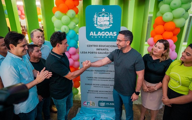 Ao lado do governador Paulo Dantas, prefeito Jorge Galvão inaugura creche Cria de Jundiá