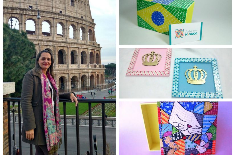 Artista do Mercado do Artesanato se especializa na Itália