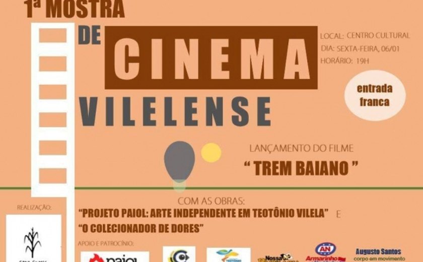 1ª Mostra de Cinema Vilelense ocorre nesta sexta-feira (6)