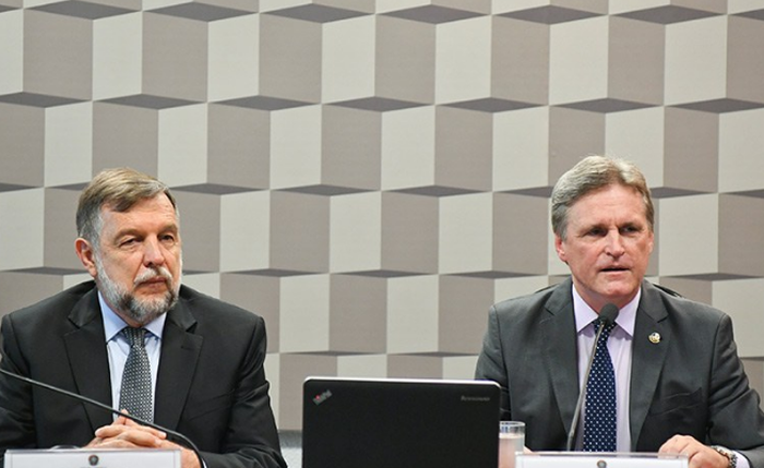 O vice-presidente da CE, Flávio Arns, e o presidente, Dário Berger