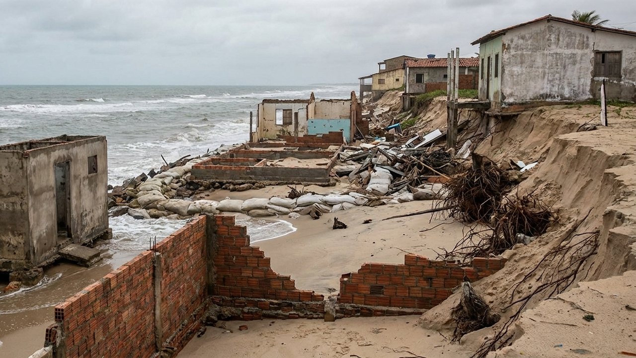 Atafona: saiba como o avanço do mar engoliu casas e transformou a paisagem de um distrito no Norte Fluminense ao longo dos anos