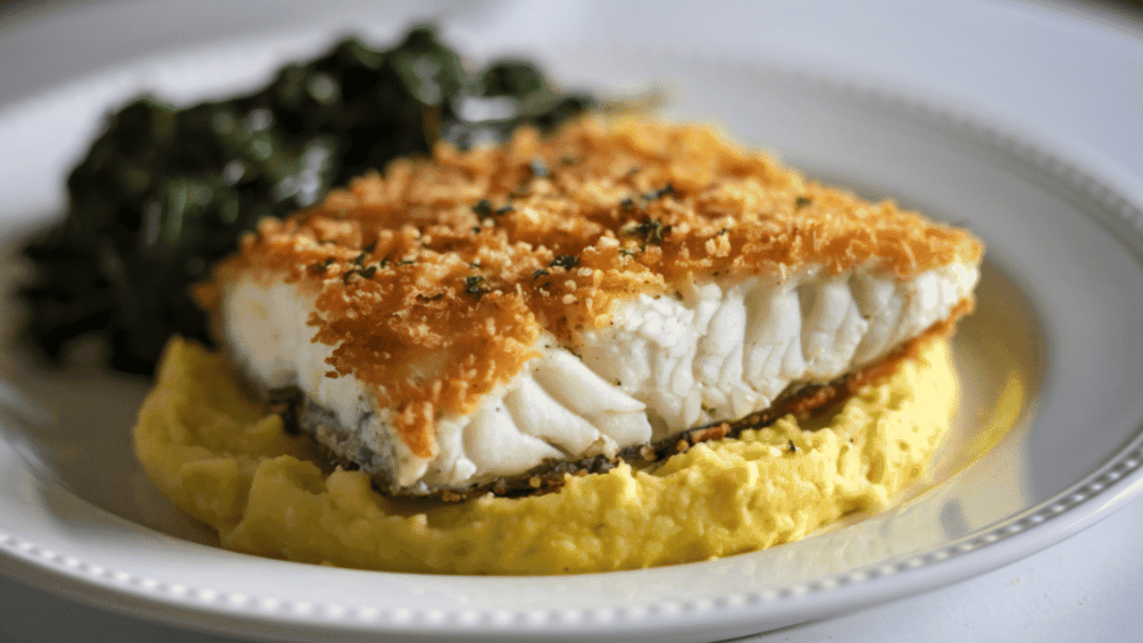 Peixe empanado com purê de batata-doce: aprenda essa receita fácil e proteica para o jantar