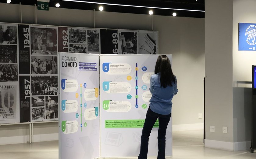 Exposição no TRE-SP destaca a segurança das urnas eletrônicas