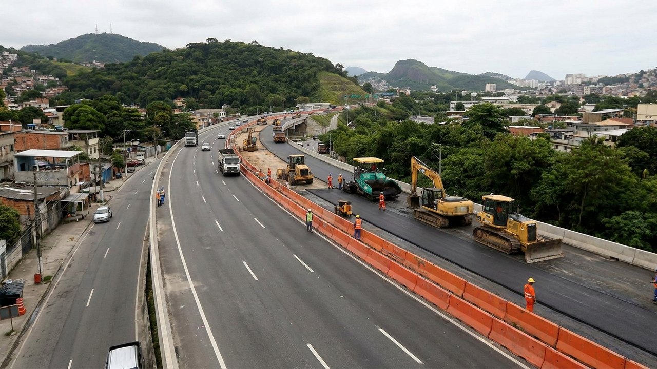 Rodovia federal que tinha obra paralisada por falta de segurança no Rio ganha terceira faixa de trânsito contra engarrafamentos