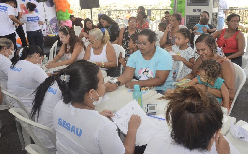 Saúde promove mais de 4.600 atendimentos na Grota do Estrondo, em Maceió