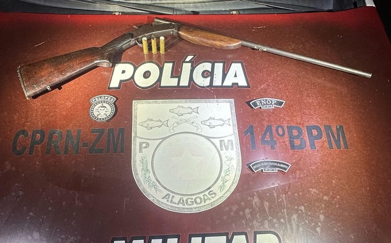 PM flagra homem armado no território indígena Wassu Cocal, em Joaquim Gomes