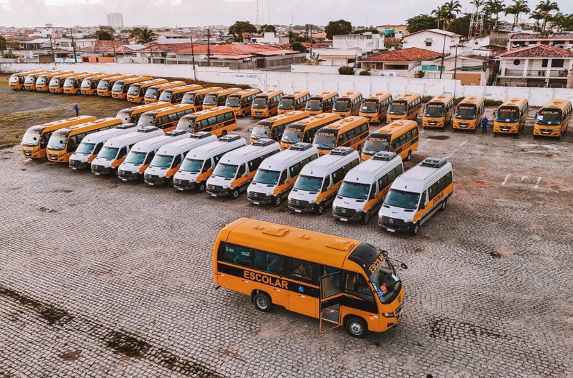 Nova frota do transporte escolar começa a trafegar em Maceió, com 250 ônibus vistoriados e aptos para circulação