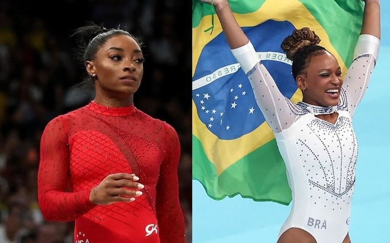 Simone Biles cai, Rebeca não aproveita e ambas ficam fora do pódio na trave em Paris-2024
