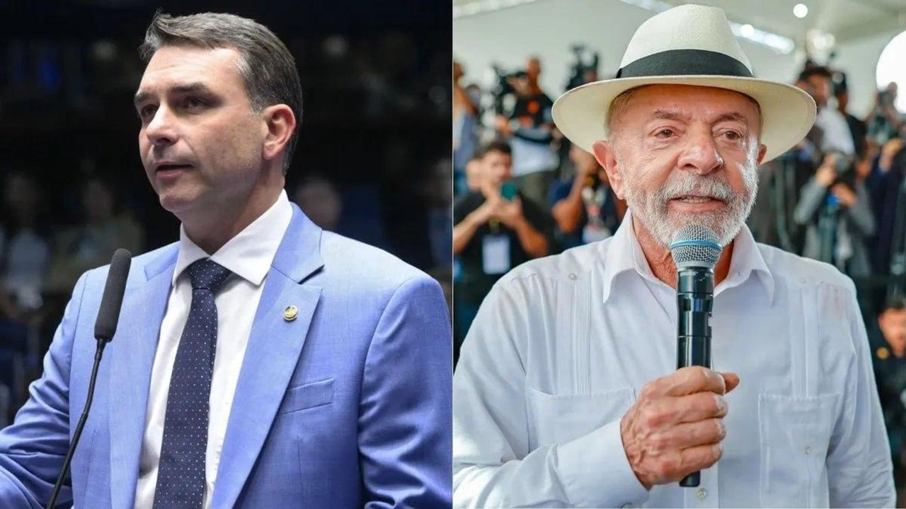 Pesquisa mostra Flávio numericamente à frente de Lula pela 1ª vez em cenário de 2º turno