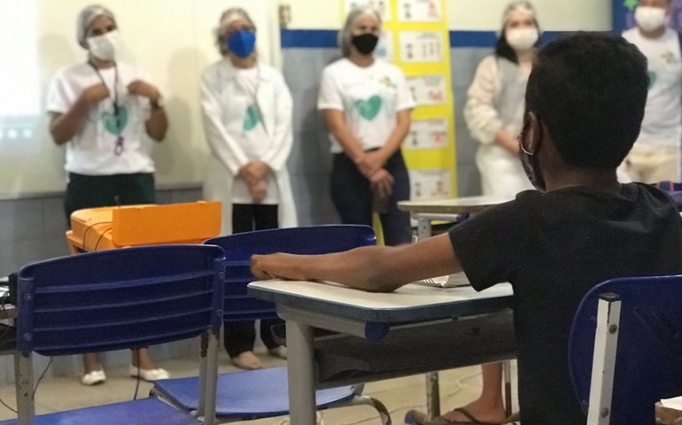 Com retomada das aulas presenciais, programa Saúde na Escola desenvolve atividades em Branquinha